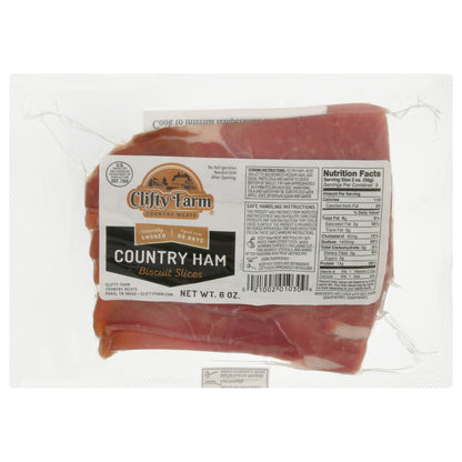 Clifty Farm Biscuit Slices Country Ham 6 oz