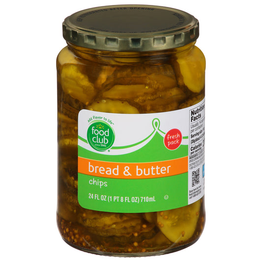 Food Club Bread & Butter Pickle Chips 24 fl oz