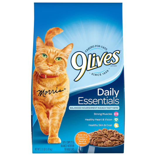 9Lives Daily Essentials Dry Cat Food, 3.15-Pound Bag