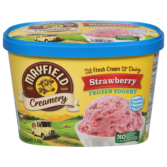 Mayfield Creamery Lowfat Strawberry Frozen Yogurt 1.5 qt