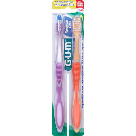 GUM GUM MAX CLEAN TB SOFT #340  2 CT