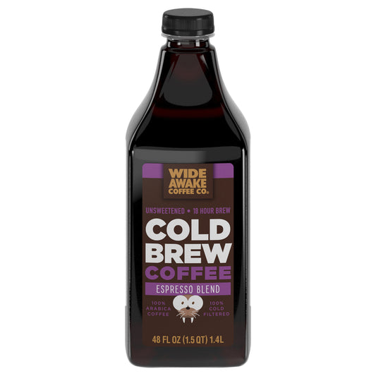 Wide Awake Coffee Co. Unsweetened Espresso Blend Cold Brew Coffee 48 fl oz