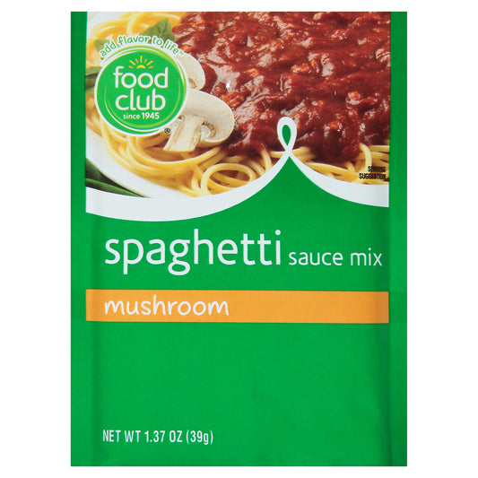 Food Club Mushroom Spaghetti Sauce Mix 1.37 oz