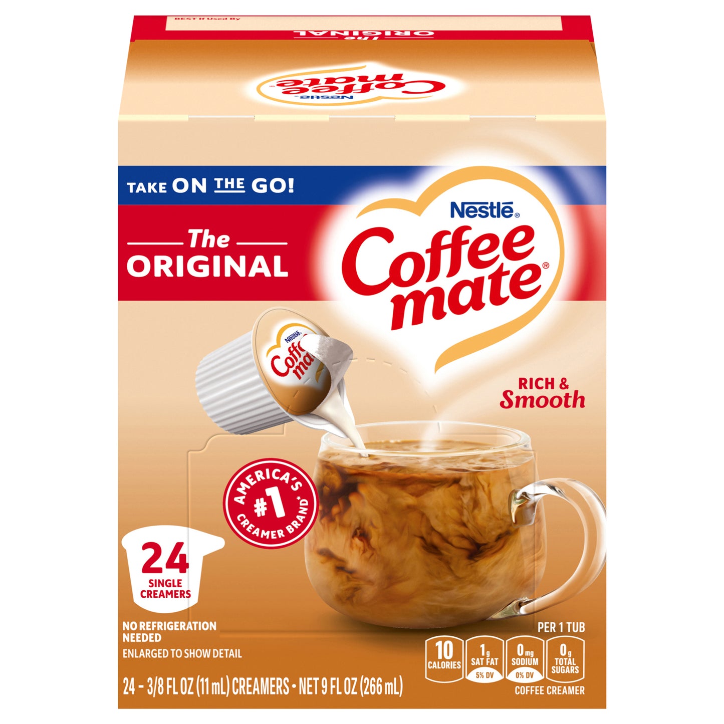 Nestle Coffee Mate Original Liquid Coffee Creamer Singles, 24 Count 9 fl oz.