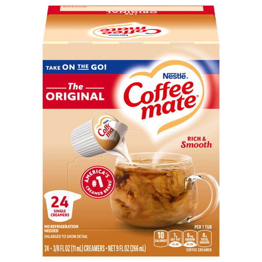Nestle Coffee Mate Original Liquid Coffee Creamer Singles, 24 Count 9 fl oz.