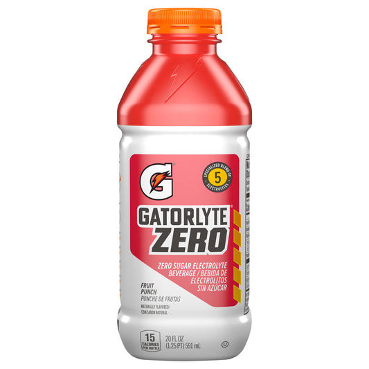 Gatorade Gatorlyte Zero Fruit Punch Naturally Flavored 20 FL Oz