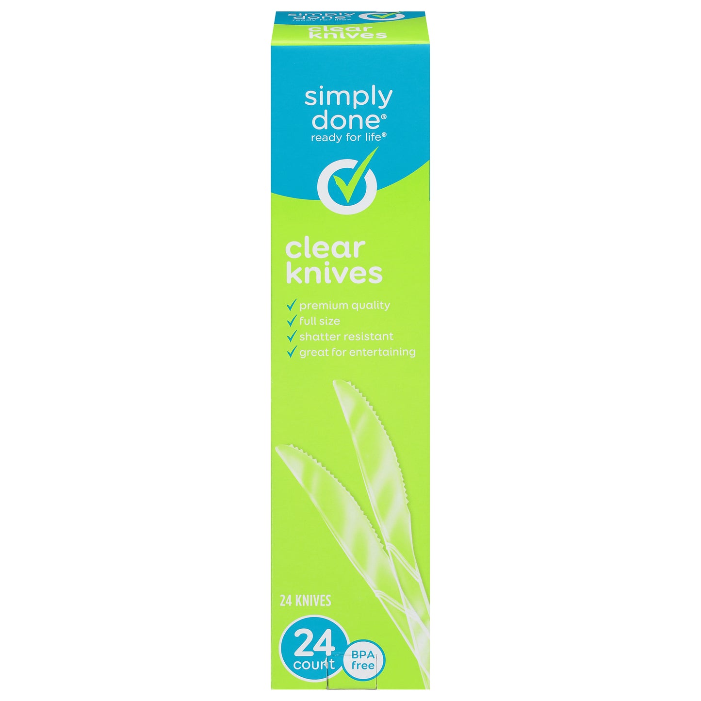 Simply Done Clear Knives 24 ea