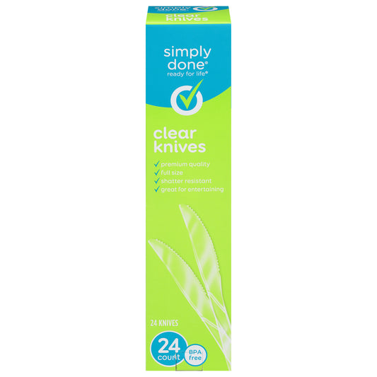 Simply Done Clear Knives 24 ea