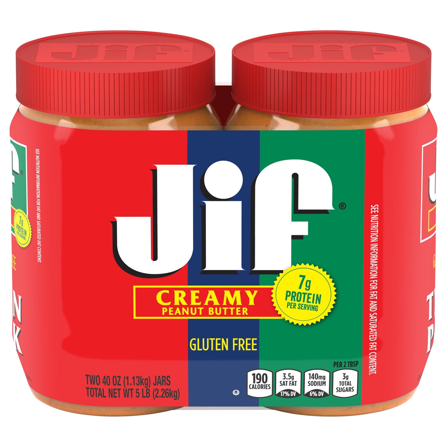 Jif Creamy Peanut Butter Twin Pack Jar 2 ea