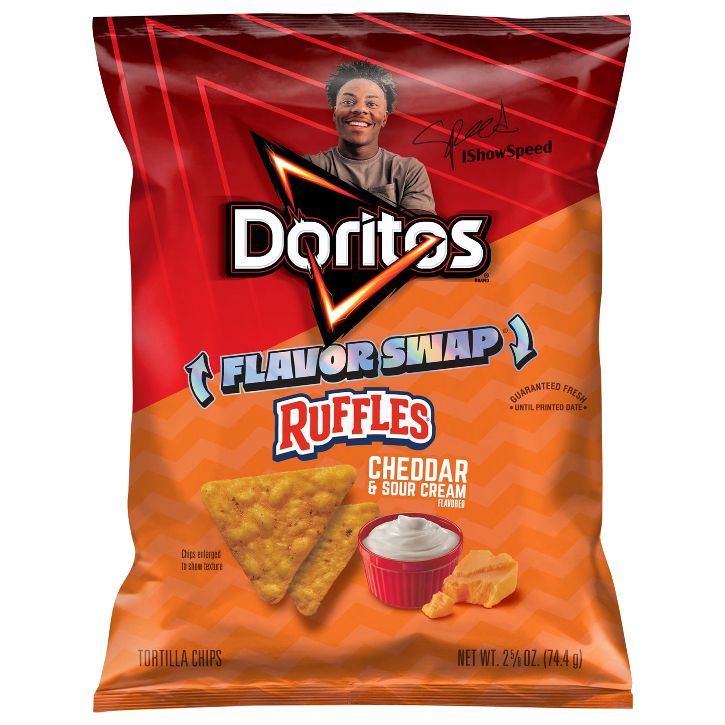 Doritos Tortilla Chips Ruffles Cheddar & Sour Cream 2 5/8 Oz