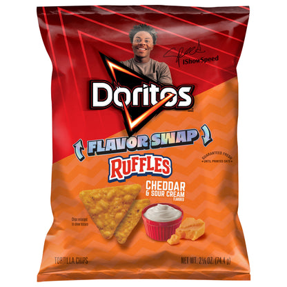 Doritos Tortilla Chips Ruffles Cheddar & Sour Cream 2 5/8 Oz