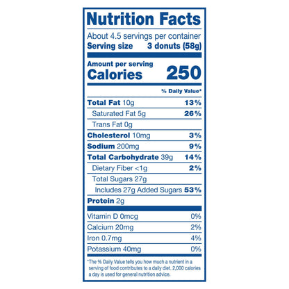 Hostess Donettes, Churro Mini Donuts Topped with Cinnamon Sugar, 9.5 Oz. Bag