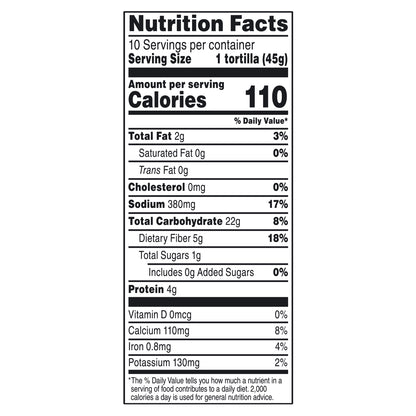 Mission Soft Taco Whole Wheat Tortillas, 10 Count
