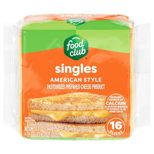 Food Club Singles American Style Cheese 16 ea