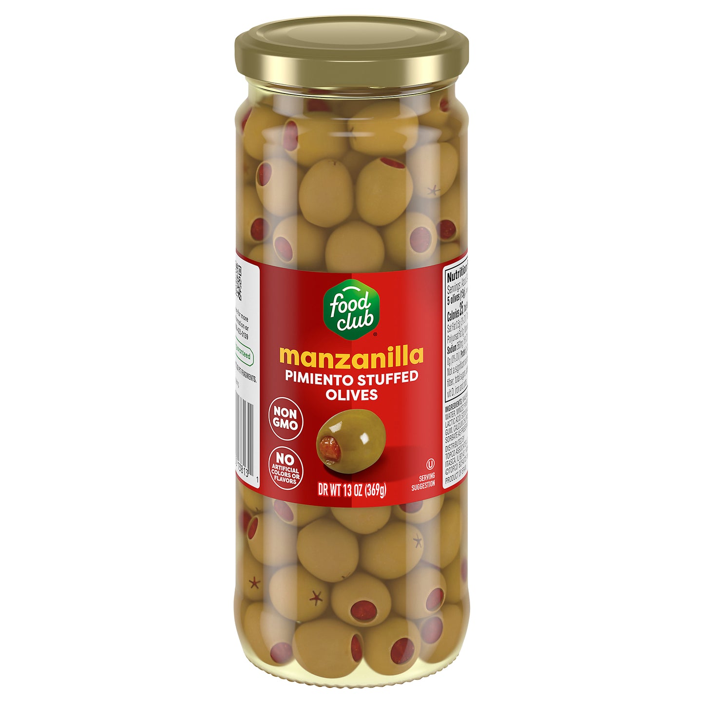 Food Club Manzanilla Pimiento Stuffed Olives 13 oz