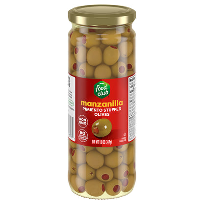 Food Club Manzanilla Pimiento Stuffed Olives 13 oz