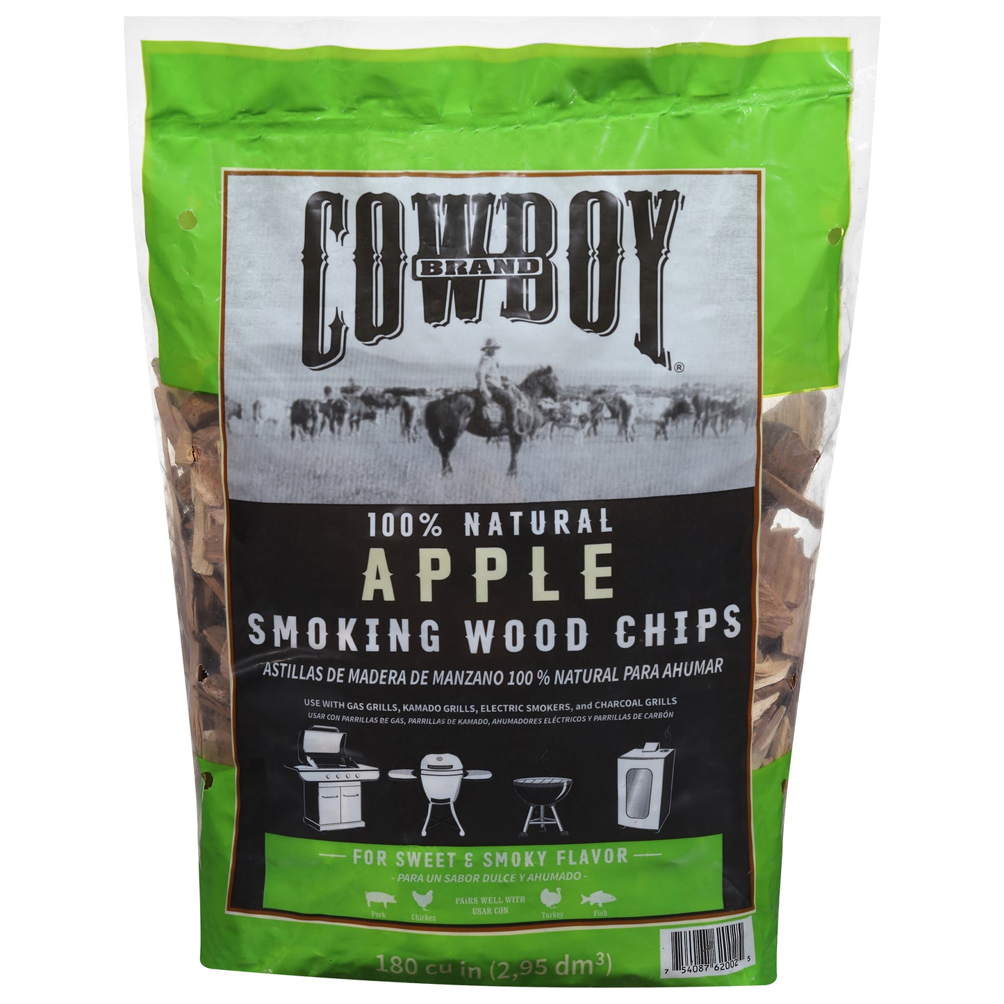 Cowboy Smoking Apple Wood Chips 1 Each