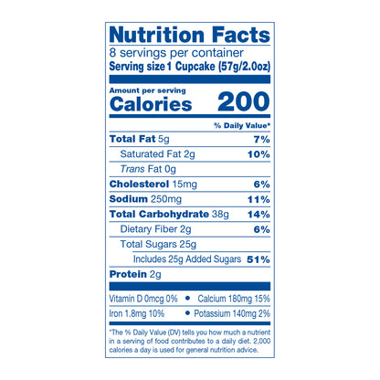 Wonder Crème Filled Chocolate Cupcakes, Individually Wrapped Cupcakes, 8 Count