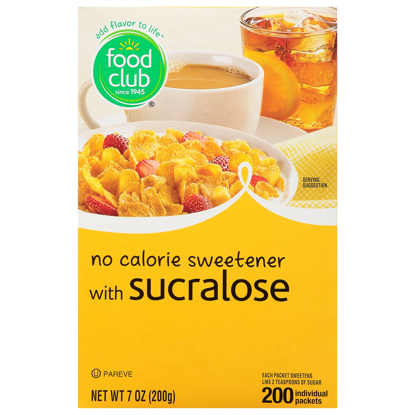 Food Club with Sucralose No Calorie Sweetener 200 ea