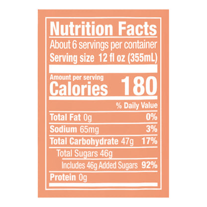 Sunkist Peach Soda, 2 L bottle