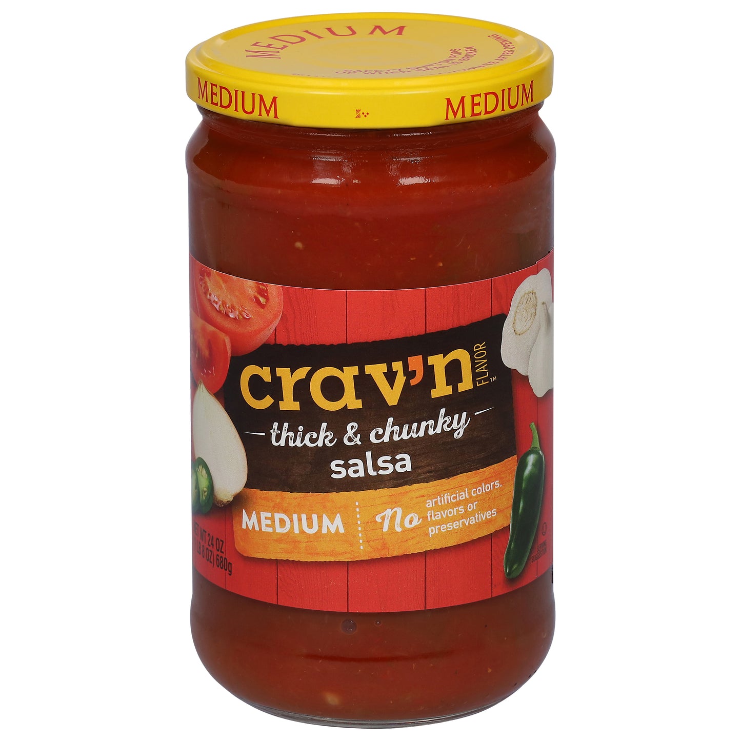 Crav'n Flavor Medium Thick & Chunky Salsa 24 oz