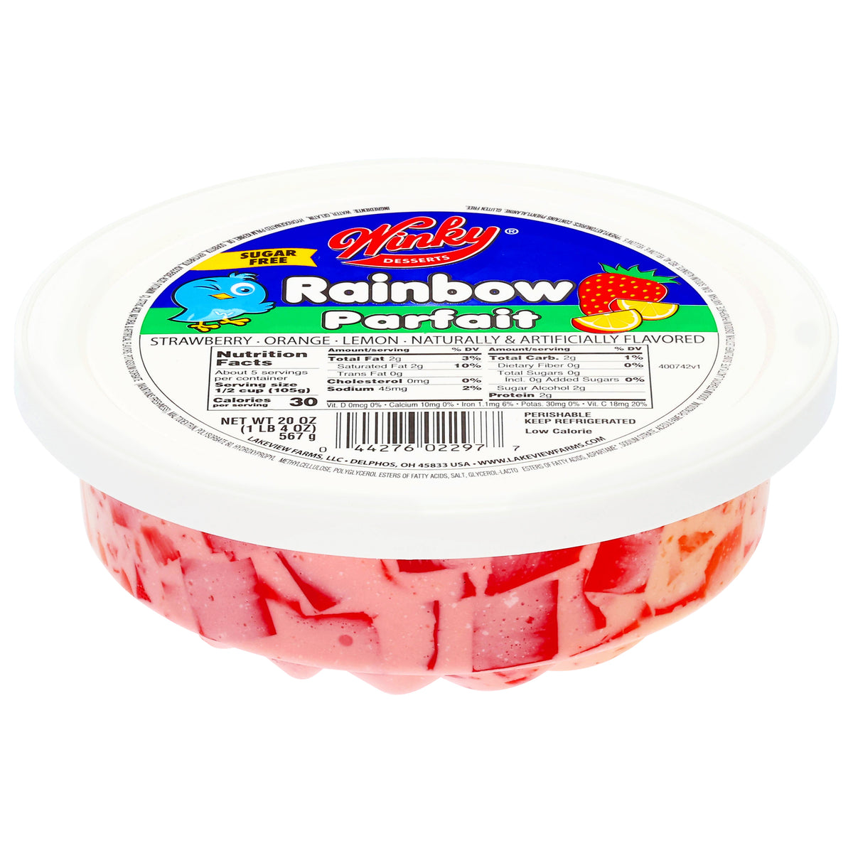 Winky Sugar Free Rainbow Parfait 20 oz
