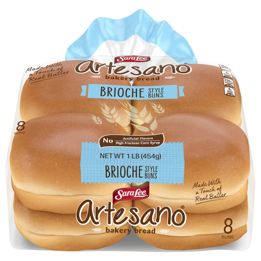 Sara Lee Artesano Brioche Buns, 8 count, 16 oz