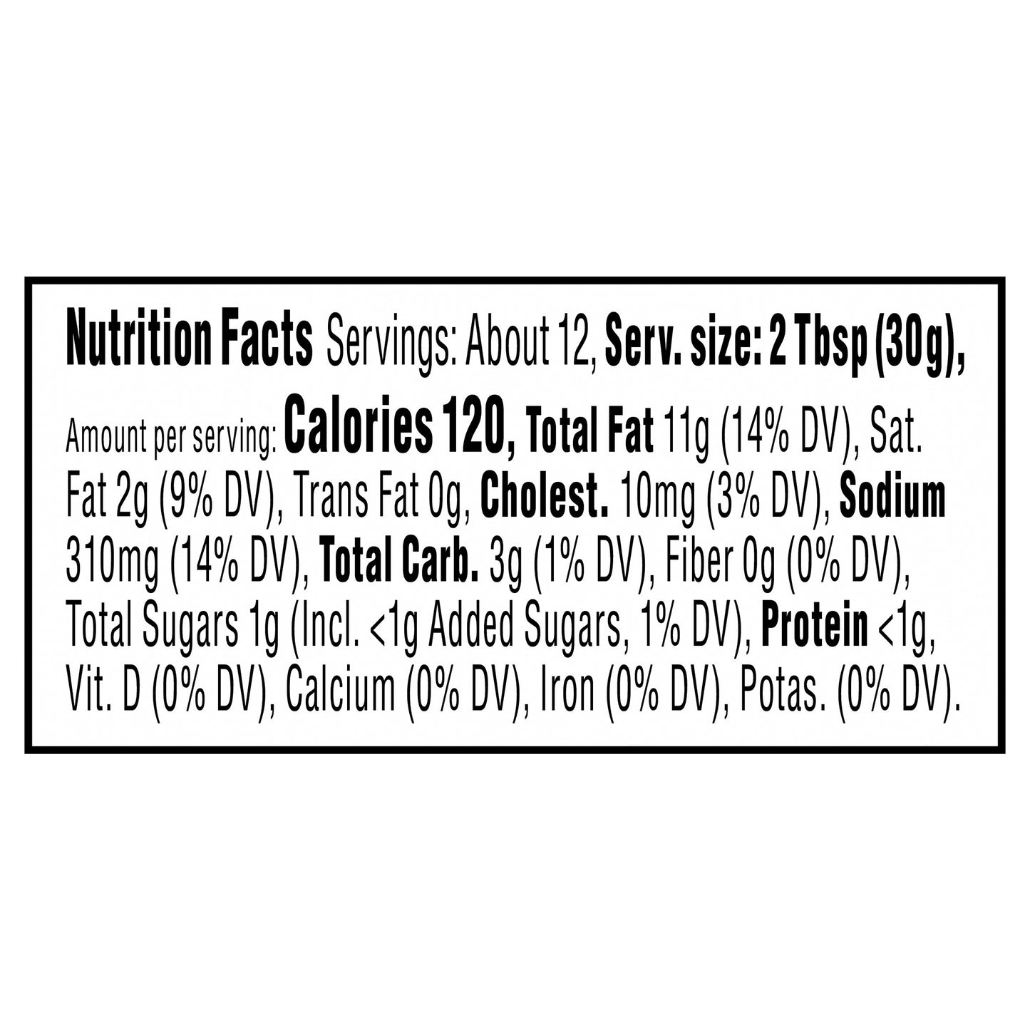 Taco Bell Creamy Chipotle Sauce, 12 fl oz Bottle