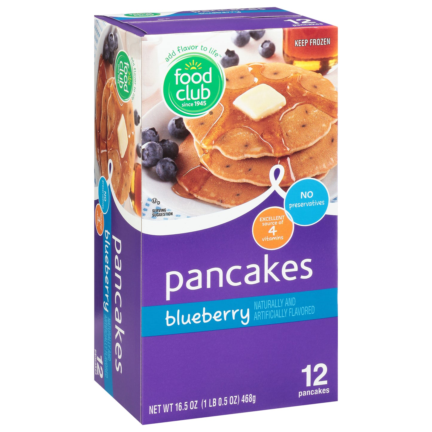 Food Club Blueberry Pancakes 12 ea