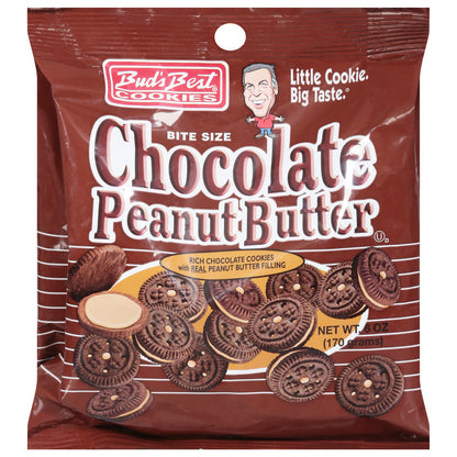 Bud's Best Cookies Chocolate Peanut Butter Cookies Bite Size 6 oz