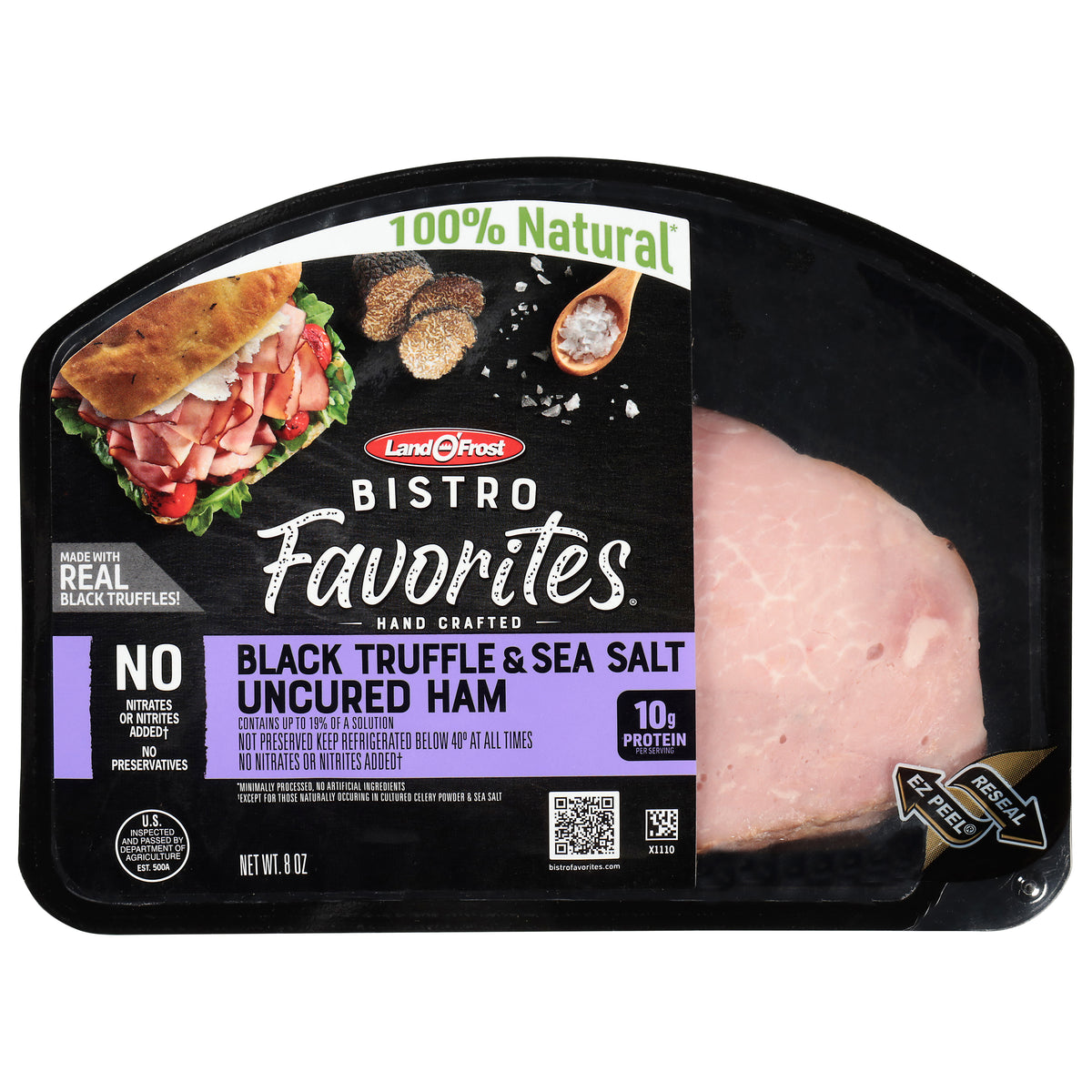 Land O'Frost Bistro Favorites Uncured Black Truffle & Sea Salt Ham 8 oz