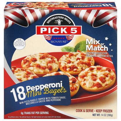 Pick 5 Signature Pepperoni Mini Bagels 18 Each