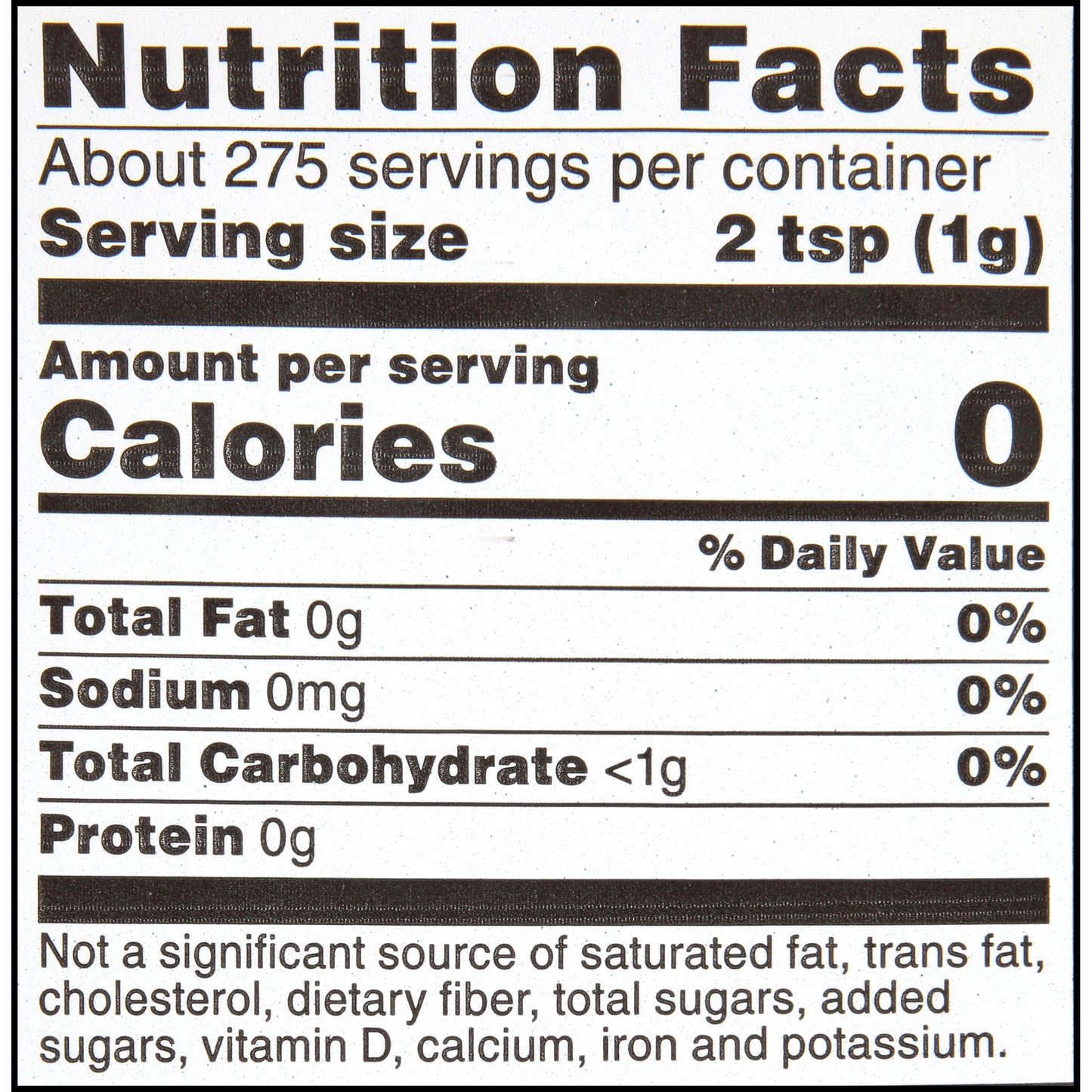 Granulated No Calorie Sweetener With Sucralose