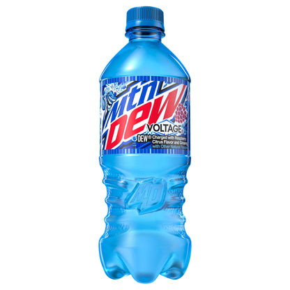 Mtn Dew Voltage Dew Soda Charged With Raspberry Citrus And Ginseng Flavor 20 Fl Oz
