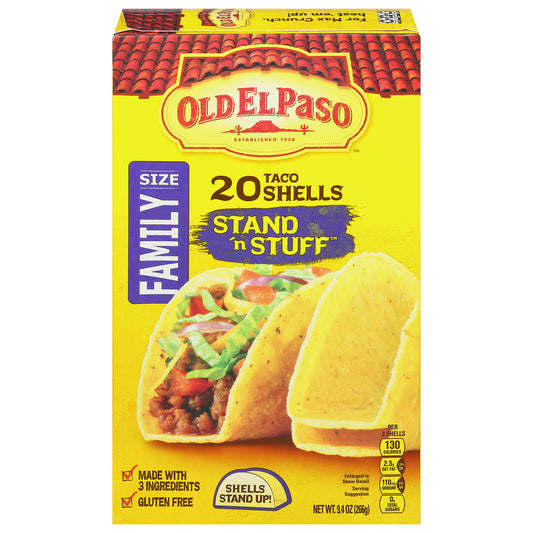 Old El Paso Stand 'n Stuff Taco Shells Family Size 20 ea
