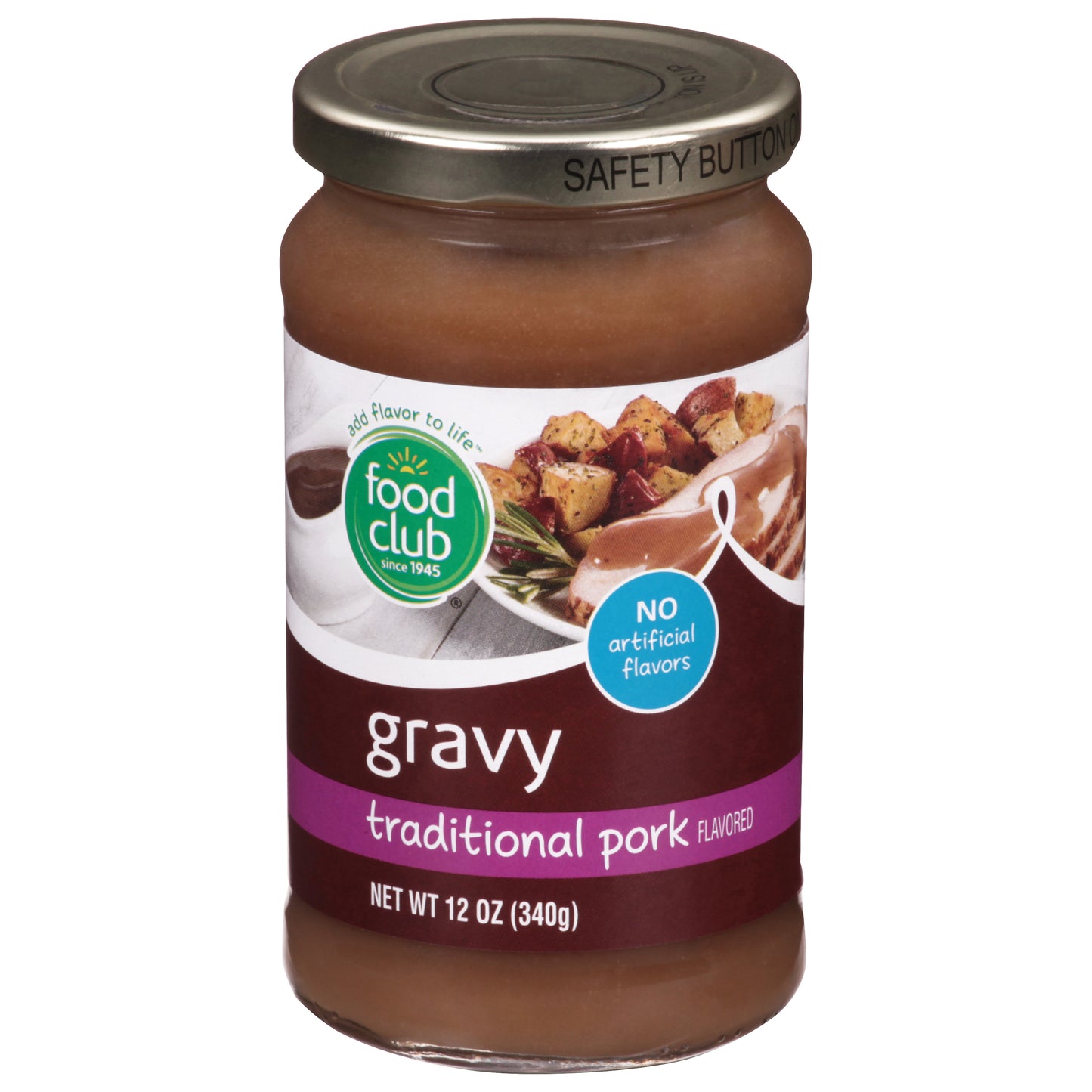Food Club Traditional Pork Flavored Gravy 12 oz