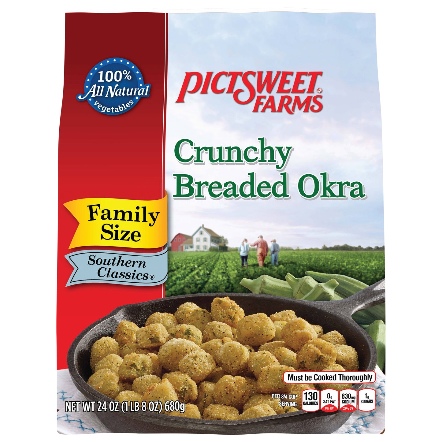 Pictsweet Farms Crunchy Breaded Okra, Southern Classics- 24 oz