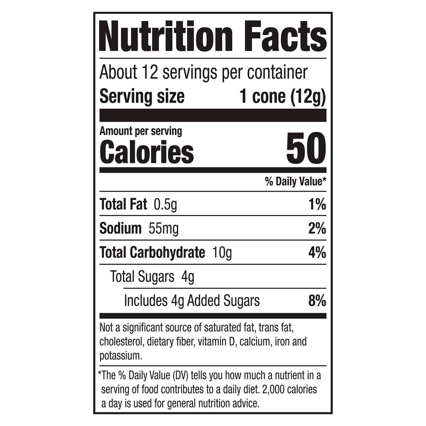 KEEBLER Sugar Cones, 12 count box, 4oz / 113g