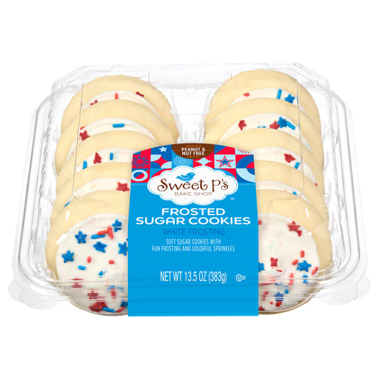 Sweet P's Bake Shop Frosted White Frosting Sugar Cookies 13.5 oz