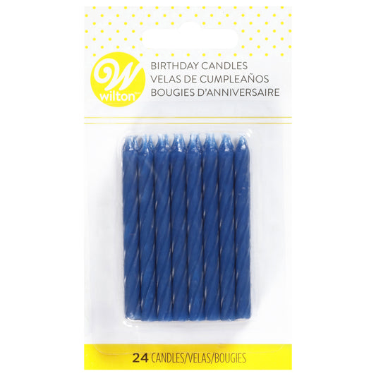Wilton Blue Birthday Candles 24 Each