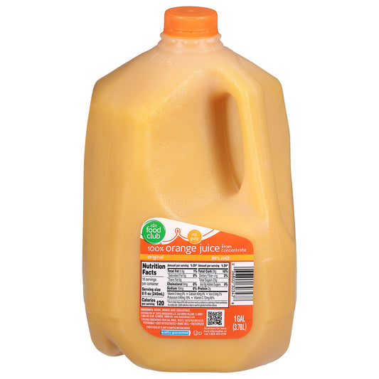 Food Club No Pulp Original 100% Orange Juice 1 gal