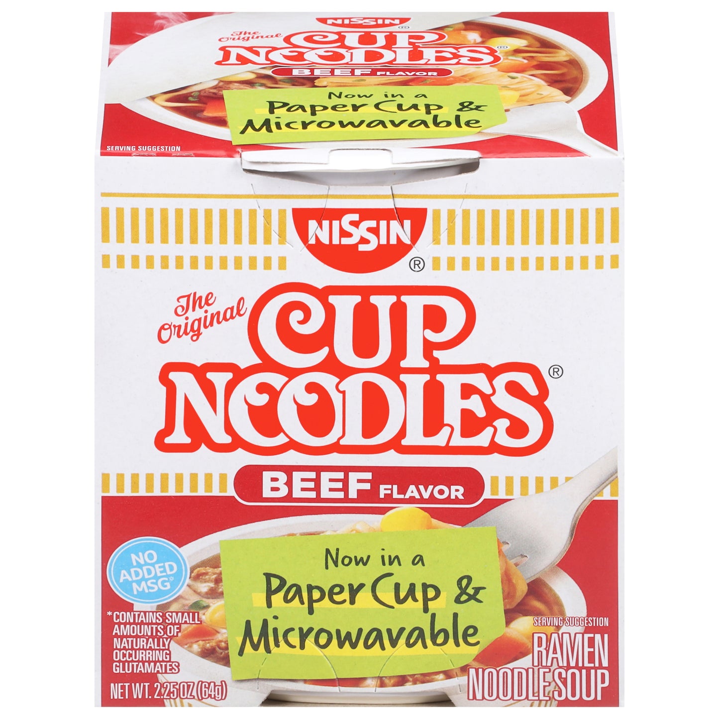 Nissin Cup Noodles Beef Flavor Ramen Noodle Soup 2.25 oz