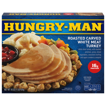Hungry Man Roasted Turkey Breast Frozen Dinner, 16 oz.