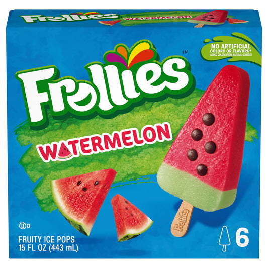Frollies Watermelon Fruity Ice Pops, 6 Count