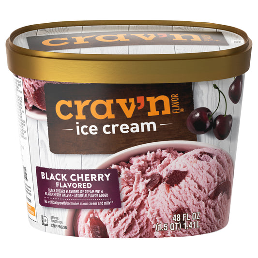 Crav'n Flavor Black Cherry Flavored Ice Cream 48 fl oz
