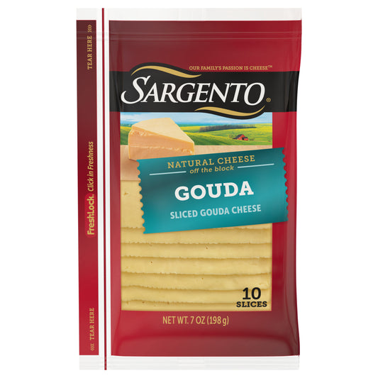 Sargento® Sliced Gouda Natural Cheese, 10 slices