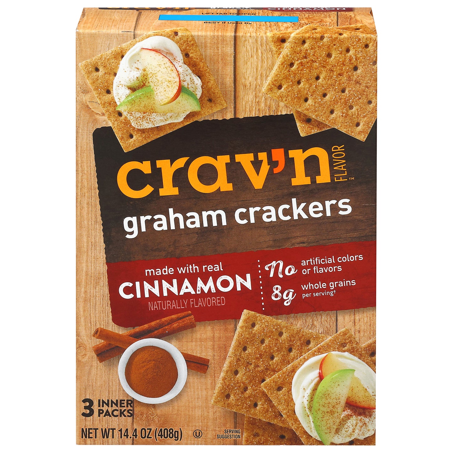 Crav'n Flavor Cinnamon Graham Crackers 3 Packs