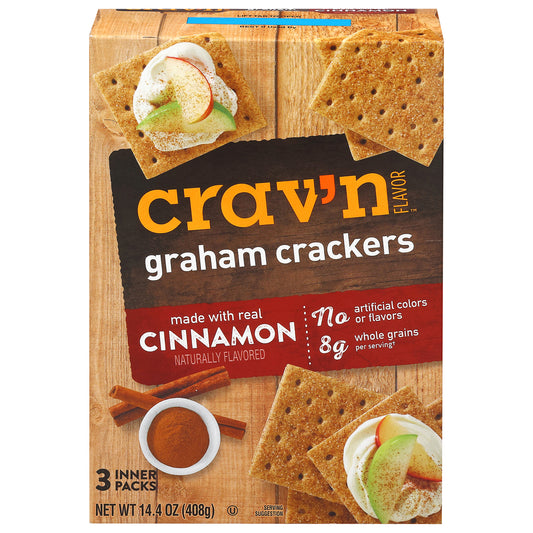 Crav'n Flavor Cinnamon Graham Crackers 3 Packs