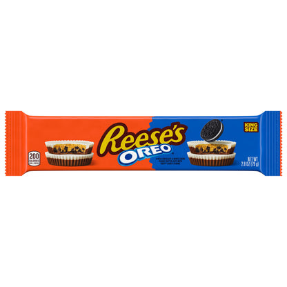 REESE'S OREO® Milk Chocolate and White Creme King Size Peanut Butter Cups, Candy Pack, 2.8 oz