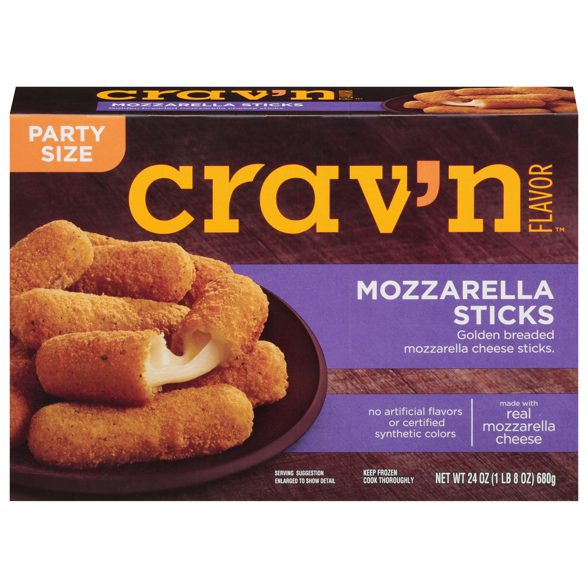 Crav'n Flavor Party Size Mozzarella Sticks 24 oz